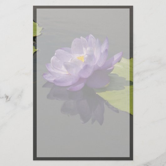 Papeterie Fleur Nénuphar bleu violet Lotus (Devant)