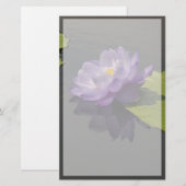 Papeterie Fleur Nénuphar bleu violet Lotus (Devant / Derrière)