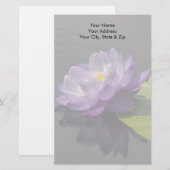 Papeterie Fleur Nénuphar bleu violet Lotus (Devant / Derrière)