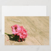 Papeterie Fleur rose (Devant / Derrière)