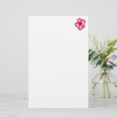 Papeterie fleur rose blanche rouge de ketmie aloha (Debout devant)
