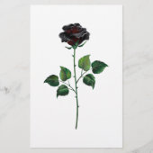 Papeterie Fleur rose noire (Devant)