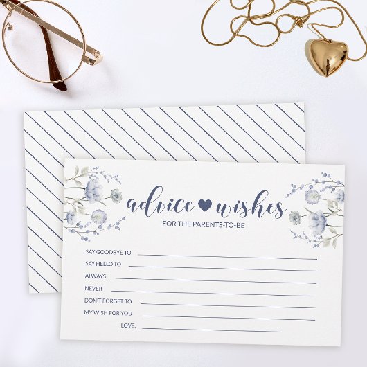 Papeterie Fleur sauvage bleu garçon baby shower conseils sou