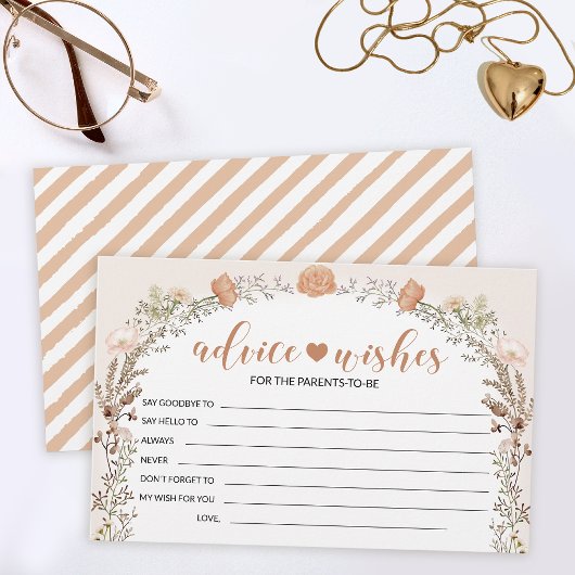 Papeterie Fleur sauvage d'automne baby shower conseil fille