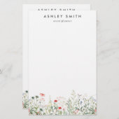 Papeterie Fleur sauvage Meadow (Devant / Derrière)