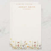 Papeterie Fleur sauvage rustique (Devant / Derrière)