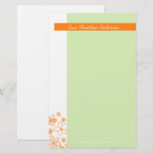 Papeterie Fleur Scribbles Green ・ Stationery (Devant / Derrière)