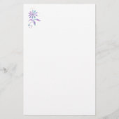 Papeterie Fleur turquoise et violette, do-it-yourself nom et (Dos)