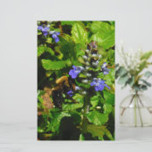 Papeterie Fleur violette et abeille boursouflante (Debout devant)