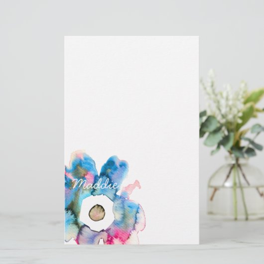 Papeterie Fleuron floral moderne dessiné à la main (Debout devant)