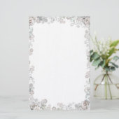 Papeterie Fleurs blanches élégantes (Debout devant)