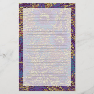 Papeterie Fleurs bleues contre motif de camouflage de feuill