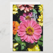 Papeterie Fleurs colorées (Devant / Derrière)