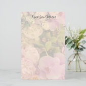 Papeterie Fleurs colorées Orchidée et pivoine avec nom (Debout devant)