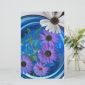 Papeterie Fleurs dans Piscine Bleue (Debout devant)