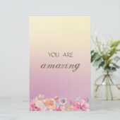 Papeterie Fleurs d'aquarelle colorées adorables (Debout devant)