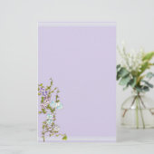 Papeterie Fleurs d'aquarelle de la gloire du matin Lilac (Debout devant)