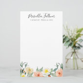 Papeterie Fleurs d'aquarelle modernes (Debout devant)