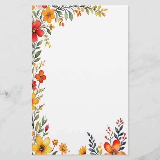 Papeterie Fleurs d'automne (Devant)