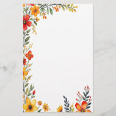 Papeterie Fleurs d'automne (Dos)