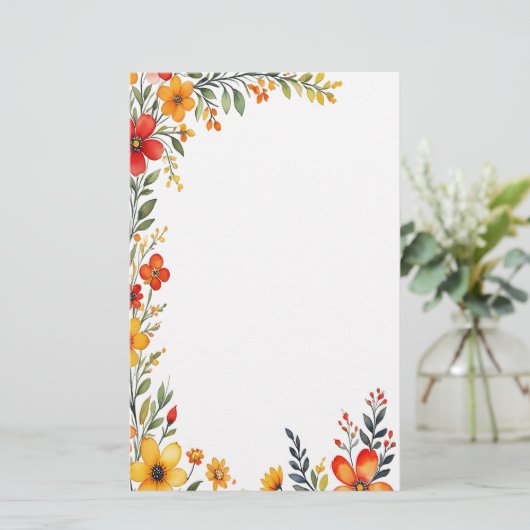 Papeterie Fleurs d'automne (Debout devant)