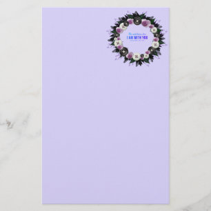 Papeterie Fleurs de couronne Verdure Floral Religieux Cadeau