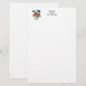 Papeterie Fleurs de floc - NavyBlue - TRANS - Fl8878 - 024 (Devant / Derrière)