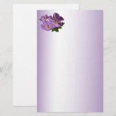 Papeterie Fleurs de géranium violet (Devant / Derrière)