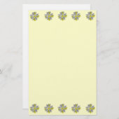 Papeterie Fleurs de marguerite brillantes papier d'écriture (Devant / Derrière)