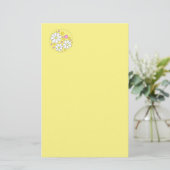 Papeterie Fleurs de marguerite rétro (Debout devant)