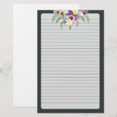 Papeterie Fleurs de printemps, (Devant / Derrière)