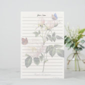 Papeterie fleurs de rose blanche, Pierre Joseph Redouté (Debout devant)