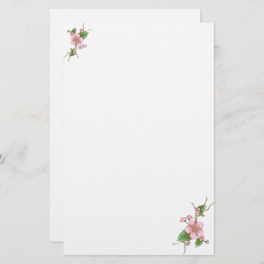 Papeterie Fleurs de Sakura (Devant / Derrière)