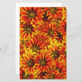 Papeterie Fleurs de soleil orange (Devant / Derrière)