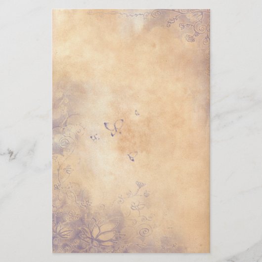 Papeterie Fleurs d'imaginaire - pourpre (Devant)