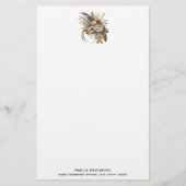 Papeterie Fleurs Élégantes Feuillage et plumes (Devant)