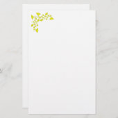 Papeterie Fleurs Et Fils Jaunes (Devant / Derrière)