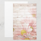 Papeterie Fleurs Féminines Professionnelles Minimalistes Mod (Devant / Derrière)