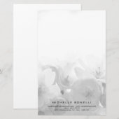 Papeterie Fleurs Féminines Professionnelles Minimalistes Mod (Devant / Derrière)
