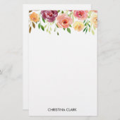 Papeterie Fleurs florales Jardin fleuri Été (Devant / Derrière)