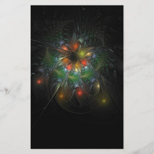 Papeterie Fleurs imaginaires fractales douces et tendres