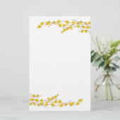 Papeterie Fleurs Jaune Doré (Debout devant)