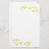 Papeterie Fleurs jaunes (Devant / Derrière)