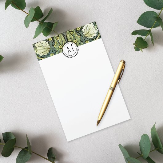 Papeterie Fleurs Jaunes Pimpernel William Morris Monogramme