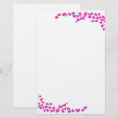 Papeterie Fleurs Magenta (Devant / Derrière)