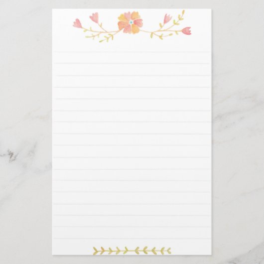 Papeterie Fleurs mignonnes Happy House Adorable Aquarelle (Devant)