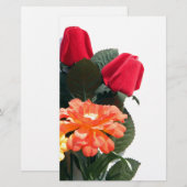 Papeterie Fleurs multicolores (Devant / Derrière)