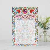 Papeterie FLEURS ORIENTALES DAMAS MONOGRAMME Rose Améthyste (Debout devant)