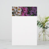 Papeterie Fleurs papillon rose blanc et violet (Debout devant)