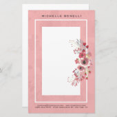 Papeterie Fleurs professionnelles minimalistes modernes Femi (Devant / Derrière)